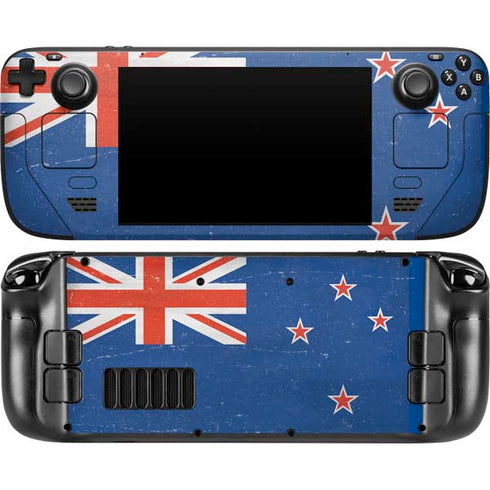 New Zealand Flag Distressed Steam Deck Handheld Gaming Computer Skin